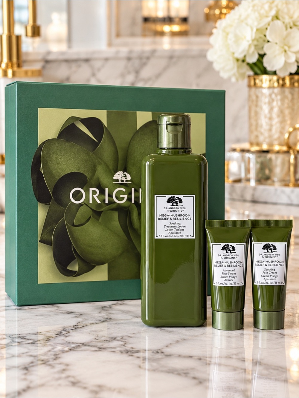 🌿 ORIGINS Dr. Andrew Weil Mega-Mushroom Relief & Resilience Gift Set